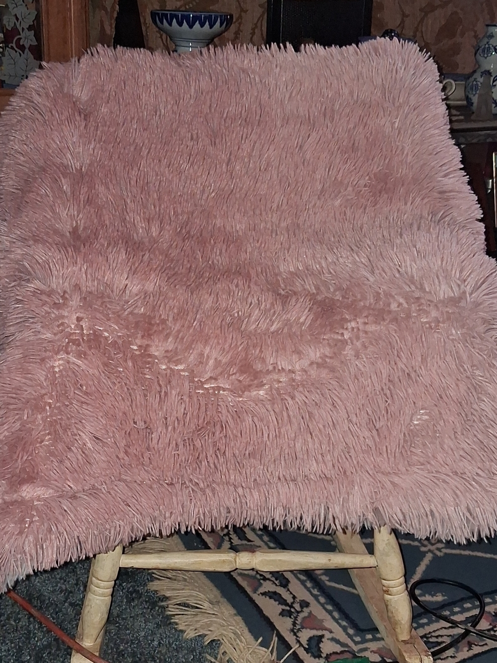 Source Unknown Blush Pink Shag Throw Blanket